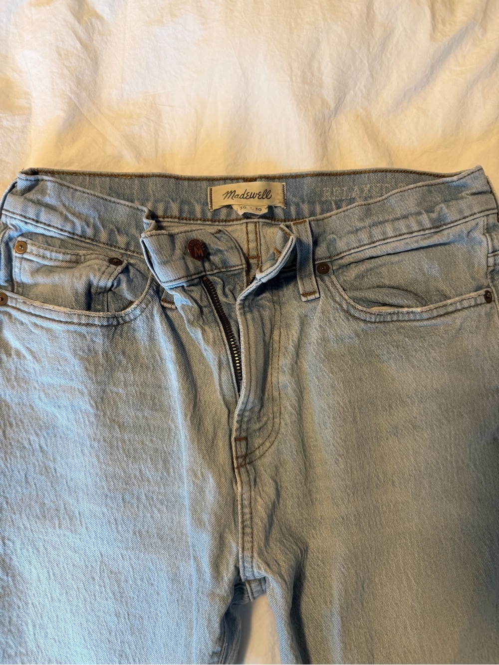 Madewell Men’s Light Wash Jeans 30x30 Blue Denim